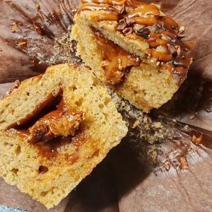 Muffin au cœur praliné amande noisette