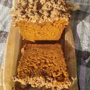 Cake crumble au potimarron-noix-speculoos